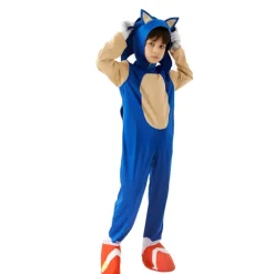 halloween kostym blå sonic kostym prestanda kostym L> Dräkter