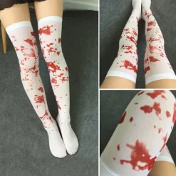JIUSAIRUI Halloween Kostym Fest Maskerad Kläder Blodiga strumpor 70cm> Tillbehör