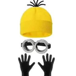 FMYSJ Halloween Kostym Hatt Minion Glasögon Handskar Maskerad Despicable Me Cosplay Tillbehör Vuxen (FMY)> Tillbehör