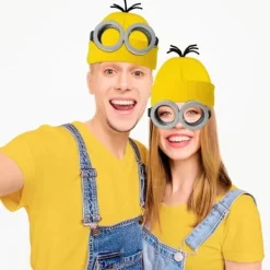 Halloween Kostym Mössa Hatt Minion Glasögon Handskar Maskerad Kostym Despicable Me Cosplay Tillbehör Vuxen><noscript><img width=