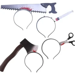 AcserGery Halloween Kostym Pannband, Läskigt Kniv Pannband Tillbehör Hemsk Rolig Fotorekvisita för Halloween Fest Favörer> Huvudbonader