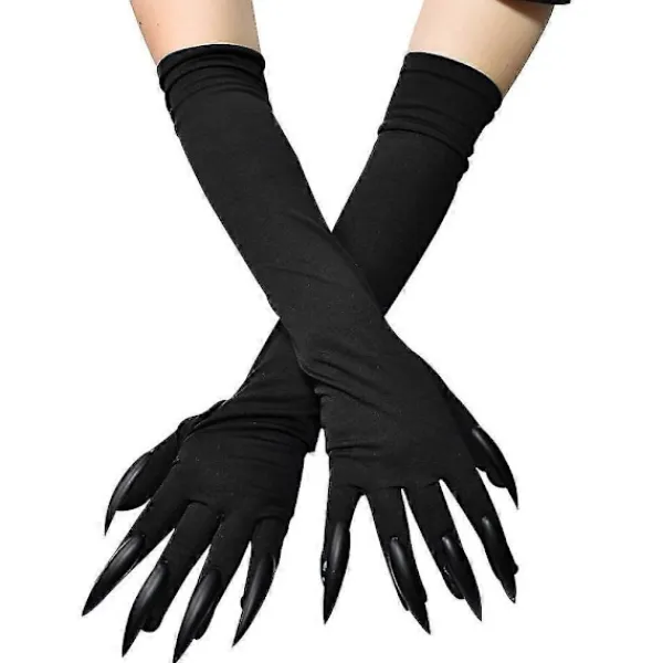 Halloween Kostym Tasshandskar Långa Fingernaglar Halloweenhandskar Katt Vargklor Handskar Djävul Spöke Häxa Fingerhandskar> Tillbehör