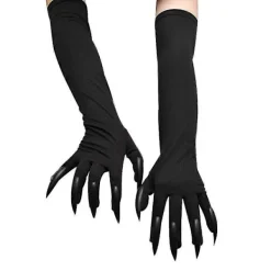 Halloween Kostym Tasshandskar Långa Fingernaglar Halloweenhandskar Katt Vargklor Handskar Djävul Spöke Häxa Fingerhandskar><noscript><img width=