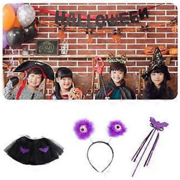 Halloween Kostymset Trollstav Läskig Ögonglob Huvudbonad Fladdermus Kjol Ögonglober Hårband för Karneval Halloween Temafest (huvudbonad)> Huvudbonader