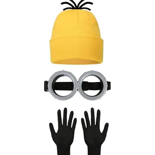 Halloween Kostymtillbehör för Vuxna med Hatt, Skyddsglasögon och Handskar - Rolig Kostym Cosplay_yux> Tillbehör