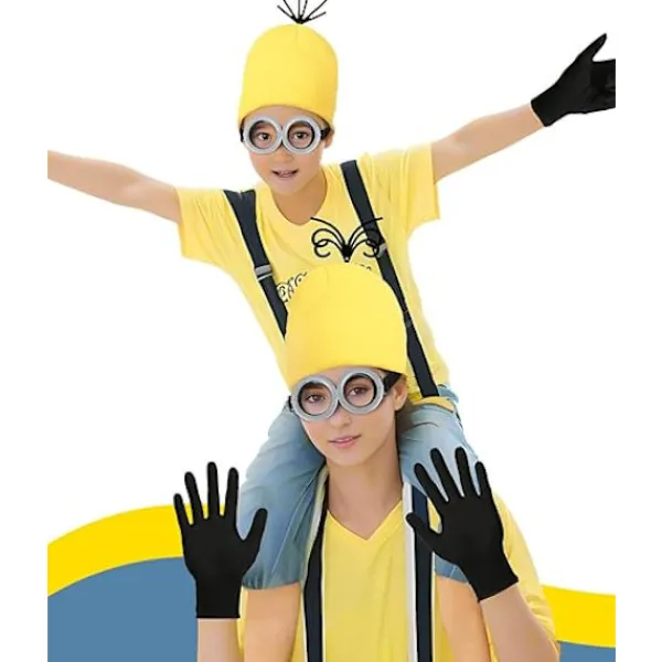 Halloween Kostymtillbehör för Vuxna med Hatt, Skyddsglasögon och Handskar - Rolig Kostym Cosplay_yux> Tillbehör