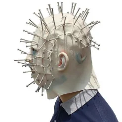 FMYSJ Halloween kreativ Hellraiser-mask, skräckspöke, huvudöverdrag, nagelmask (FMY) One size> Masker