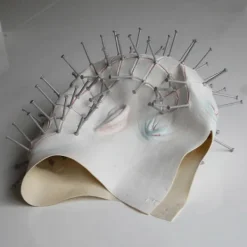 FMYSJ Halloween kreativ Hellraiser-mask, skräckspöke, huvudöverdrag, nagelmask (FMY) One size><noscript><img width=