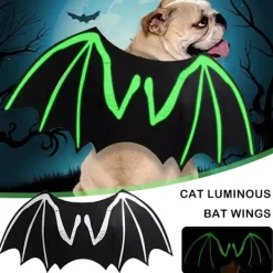 Halloween Kreativa Hund Katt Lysande Fladdermusvingar Kläder J><noscript><img width=
