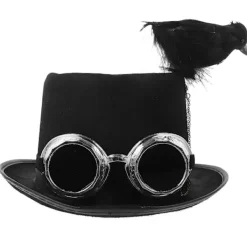 Halloween Kråka Hatt Karneval Elektronisk Musikfestival Hatt Retro Goth Steampunk Hatt Svart> Huvudbonader