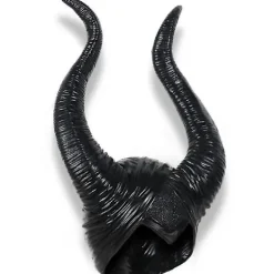 Halloween Latex Maleficent Hatt med Ondskan Svarta Horn Drottning Huvudbonad> Huvudbonader
