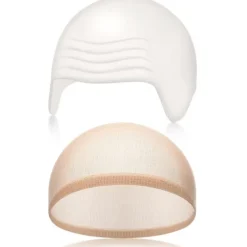 Halloween Latex Skallig Huvudskydd Ingen Rakmask - Vit> Peruker