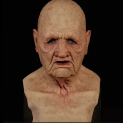 Halloween latexmask - gammal man dekor realistisk ansiktsmask för mänsklig rynka_tfrf A><noscript><img width=
