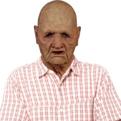 Halloween latexmask - gammal man dekor realistisk ansiktsmask för mänsklig rynka_tfrf A><noscript><img width=