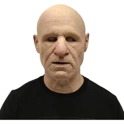 Halloween latexmask - Gammal man dekor realistisk ansiktsmask för mänskliga rynkor-XF1- D D> Masker