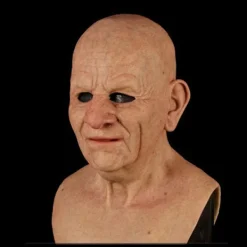 Halloween latexmask - gammal man dekor realistisk ansiktsmask för mänsklig rynka_yux E><noscript><img width=