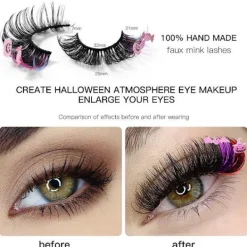 Halloween lösögonfransar Färgade lösögonfransar Ögonfransar><noscript><img width=