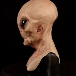 FMYSJ Halloween Läskig Latex Ufo Stora Ögon Helhuvud Party Mask För Vuxna Maskerad Kostym Party Cosplay Mask (FMY)><noscript><img width=