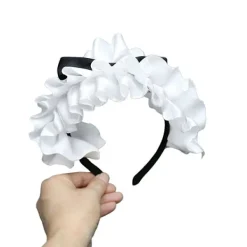 Halloween Maid Städerska Kostymtillbehör Set 3-Delar Anime Rynkad Hårcirkel Spetsförkläde Dammvippa Set för Maid Klä Upp><noscript><img width=