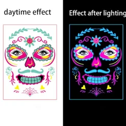 Halloween Makeup Ball Neon Stickers 150 * 210mm 3> Smink