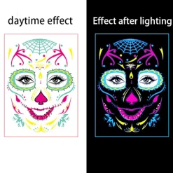 Halloween Makeup Ball Neon Stickers 150 * 210mm 2> Smink