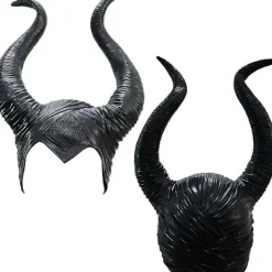 Halloween Maleficent Horn Diadem Cosplay Svart, Ond Maleficent Huvudbonad Ornament, för Kvinna/man> Huvudbonader
