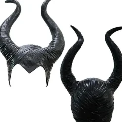 Halloween Maleficent Horn Huvudband Cosplay Svart> Huvudbonader