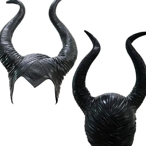 Halloween Maleficent Horn Huvudband Cosplay Svart> Huvudbonader