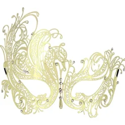 Halloween Mask - Mardi Gras Party Mask - Metall Lady Ball Mask> Masker