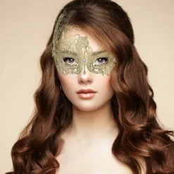 Halloween Mask - Mardi Gras Party Mask - Metall Lady Ball Mask> Masker