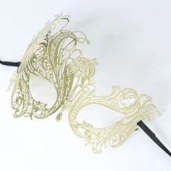 Halloween Mask - Mardi Gras Party Mask - Metall Lady Ball Mask><noscript><img width=