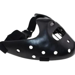 Halloween Mask Hannibal Lecter Mask Läskig Halloween Rollspel Realistisk Skräck Mördare Mask Halv Ansikte Huvudbonad Harts-FF-><noscript><img width=