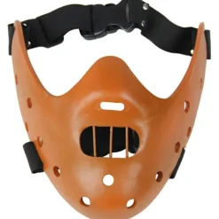 Halloween Mask Hannibal Lecter Mask Läskig Halloween Rollspel Realistisk Skräck Mördare Mask Halv Ansikte Huvudbonad Harts-FY> Masker