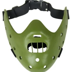 Halloween Mask Hannibal Lecter Mask Läskig Halloween Rollspel Realistisk Skräck Mördare Mask Halv Ansikte Huvudbonad Harts-FY> Masker