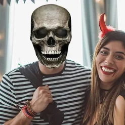 Halloween Mask Helhuvud Skalle Mask, 3D Halloween Dödskalle Mask Vuxen Latex Mask Skelett Läskiga Masker för Halloweenfest Karneval Cosplay Rekvisita | Fyndiq><noscript><img width=