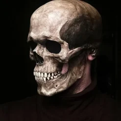 Halloween Mask Helhuvud Skalle Mask, 3D Halloween Dödskalle Mask Vuxen Latex Mask Skelett Läskiga Masker för Halloweenfest Karneval Cosplay Rekvisita | Fyndiq><noscript><img width=