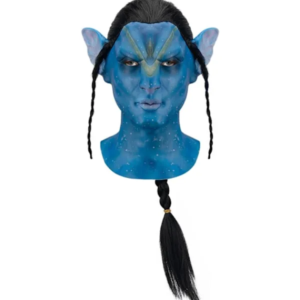 Halloween mask latex huvudbonader lysande samma Avatar> Masker