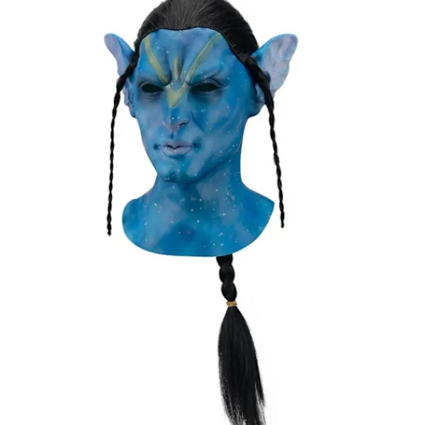 Halloween mask latex huvudbonader lysande samma Avatar> Masker