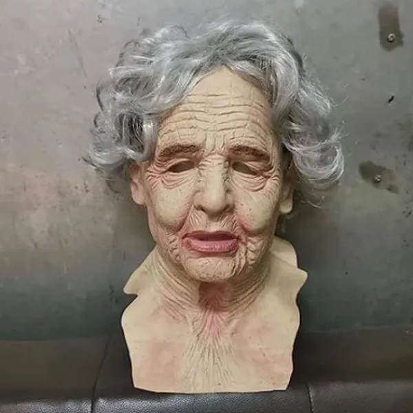 Halloween Mask Realistisk Gammal Man Mask Läskig Människa Latex Mask, Läskig Rynk Mask Halloween Cosplay Kostym Mask Party Rekvisita> Masker