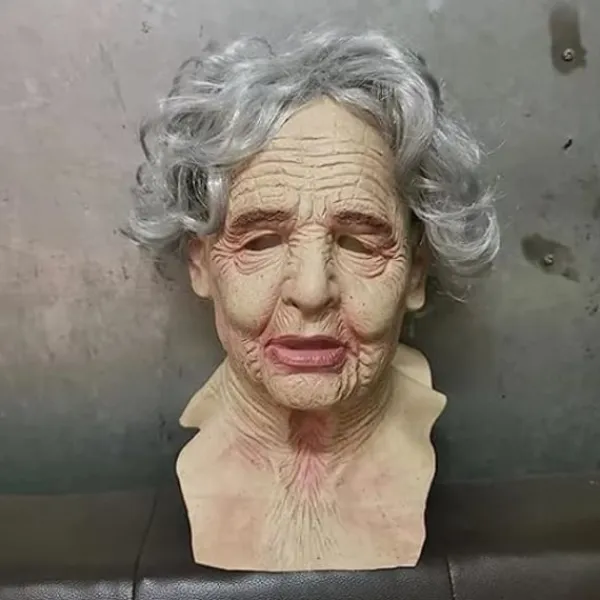 Halloween Mask Realistisk Gammal Man Mask Läskig Människa Latex Mask, Läskig Rynk Mask Halloween Cosplay Kostym Mask Party Rekvisita> Masker