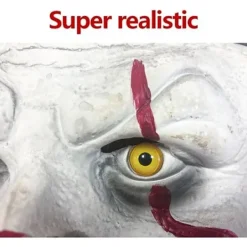 Halloween Mask Scary Scary Penny Smart Clown Full Mask Wig Hea><noscript><img width=