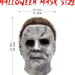 Halloween Michael Myers Mask Hemsk Skrämmande Cosplay Kostym><noscript><img width=