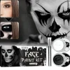 Halloween Målning Halloween Smink Ansiktsfärg Kit: Svart Och Vit Kroppsfärg Set Specialeffekter Smink Pigment Halloween Utklädningsfest Ett Set> Smink