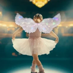 Halloween Änglavingar LED-Strängljus Kostymrekvisita för Fest Cosplay Dekorationer med Glödande Hållbara LED-Ljus><noscript><img width=