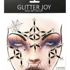 LAIQIANKUA Halloween Party 1-delad Spider Web Makeup Face Smycken Sticker> Smink