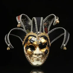 Halloween Party Karnevalsmask, Italien Venedig Maskerad Jul Cosplay Mask röd> Masker