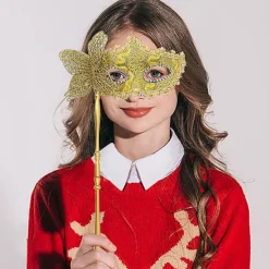 Halloween Party Mask med Hållpinne Kvällsbal Maskerad><noscript><img width=