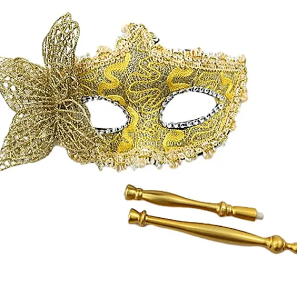 Halloween Party Mask med Hållpinne Kvällsbal Maskerad> Masker