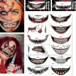 Halloween Prank Makeup Temporary Tattoo 9> Smink