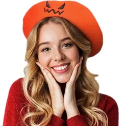 Holocky Halloween pumpa basker Söt kvinnor Cap varm hatt> Huvudbonader